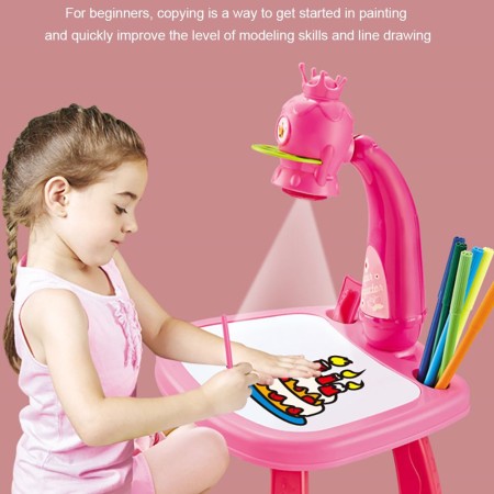 Big Size With Free Gift Baby Projection Drawing Painting Table Toy-Blue