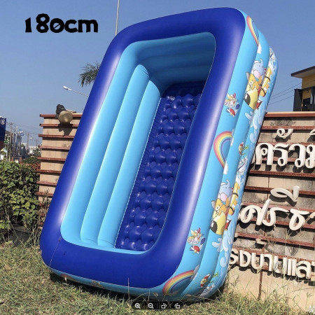180cm (6ft) Large Size Inflatable Swimming Pool with Free Electric Pumper & 24 pcs ball