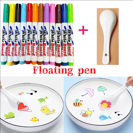 12 pis floating pen with spoon