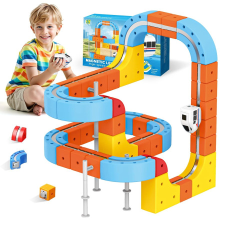 Magnetic Railcar Toy Set for Kids